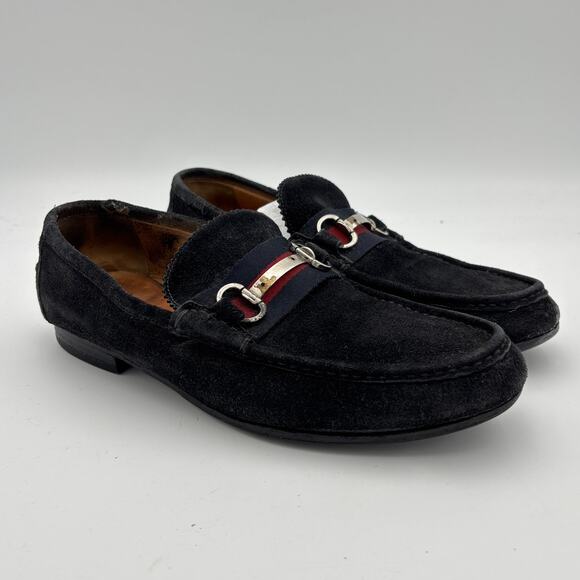Gucci Suede Leather Penny Loafers Men's 7 Old Money Preppy - Picture 1 of 14